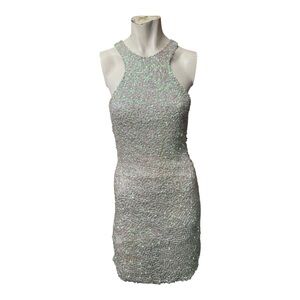 Parker Silver Sequin Mini Dress
